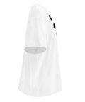 Ink-Splatter Panda white organic oversized high-neck tee – right-side view, photo 8