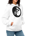 Women’s Oversized Hoodie with Yin Yang Cats Design
