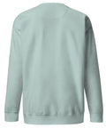 Find Yourself premium crewneck sweatshirt in agave – plain back, red map-pin and black figure design