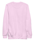 Find Yourself premium crewneck sweatshirt in lavender – plain back, red map-pin and black figure design