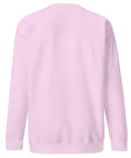 Find Yourself premium crewneck sweatshirt in lavender – plain back, red map-pin and black figure design