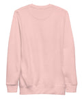 Find Yourself premium crewneck sweatshirt in light pink – plain back, red map-pin and black figure design