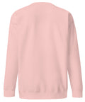 Find Yourself premium crewneck sweatshirt in light pink – plain back, red map-pin and black figure design