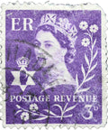 United Kingdom 1962 3 d - British penny Used Postage Stamp Queen Elizabeth II - 3d Wilding Portrait