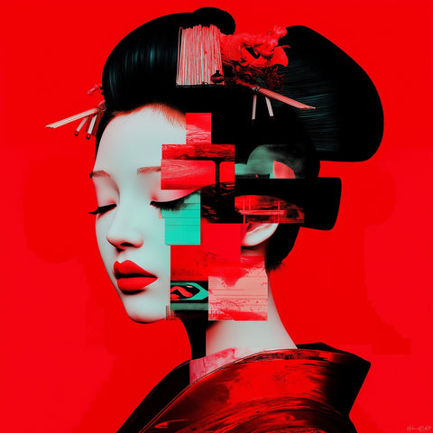 Urban3DArt (1971) - Geisha Modern Collage Limited Edition