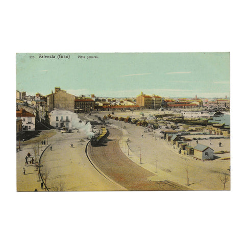 Valencia (Grao) – General View Spain Vintage Postcard
