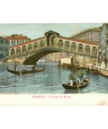 Venezia, Italy - Il Ponte di Rialto Vintage Postcard Mid - 20th Century