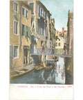 Venezia, Italy – Rio e Ponte dei Preti o del Paradiso – Postcard
