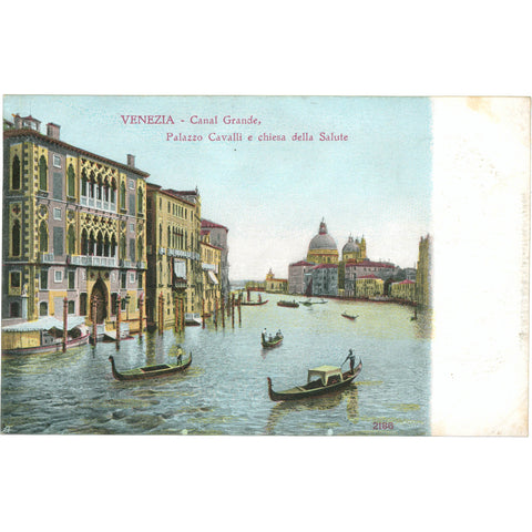 Venezia, Italy – View of the Grand Canal Postcard Mid - 20th Century