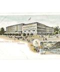 Victoria Hotel and Badehaus, Wiesbaden, Germany Postcard