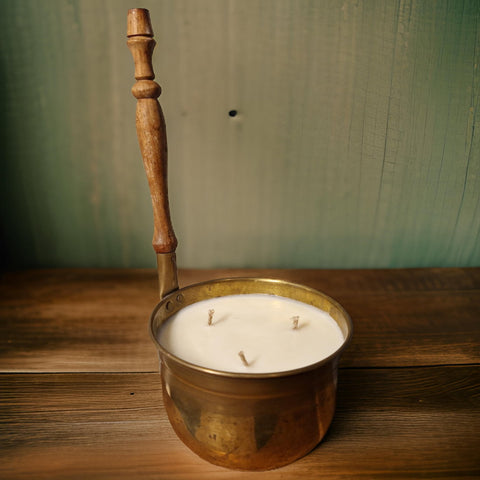 Vintage Copper Pot Candles