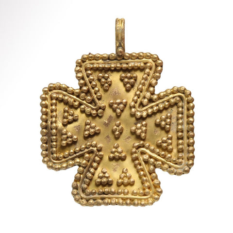 Viking Era Gold Filigree Cross Pendant