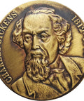 Vintage Great Britain Charles Dickens 200 Year Commemorative Medal Brass