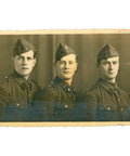 Vintage Military Portrait of Three Soldiers - Belgium Early 20th Century