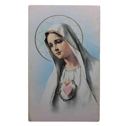 Vintage Prayer Card Holy Our Lady Maria Religion Saint Mary Jesus Christ Church Pray Christian Catholic