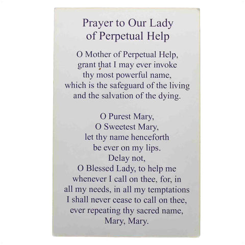 Vintage Prayer Card Perpetual Help Church Religion Holy Our Lady Maria Saint Mary Catholic Jesus Christ Pray Christian
