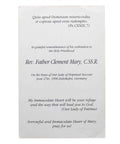 Vintage Prayer Card Religion Holy Our Lady Maria Father Clement Mary Jesus Christ Church Pray Christian Catholic