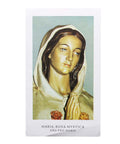 Vintage Prayer Card Religion Holy Our Lady Maria Rosa Mystica Ora Pro Nobis