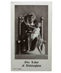 Vintage Prayer Card Religion Holy Our Lady of Walsingham Jesus Christ Church Pray Christian Catholic