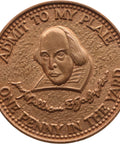 Vintage Shakespeare's Globe One Penny Souvenir Medallion