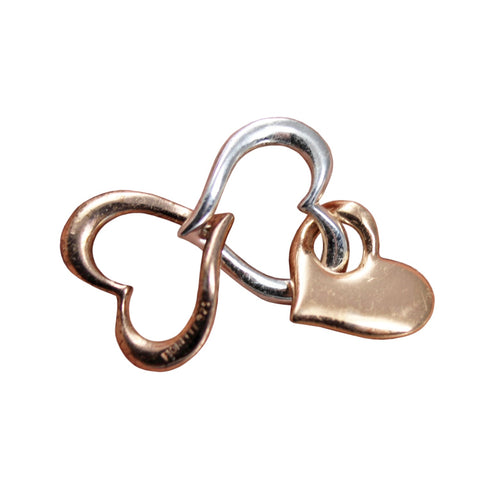 Vintage Silver Pendant Hearts