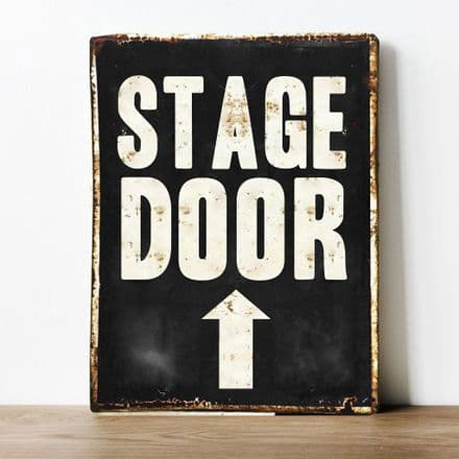 Metal Vintage Effect Theatre Stage Door Sign – ZipZappa