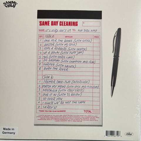 Sammy Virji – Same Day Cleaning – Capitol Records UK – 2025