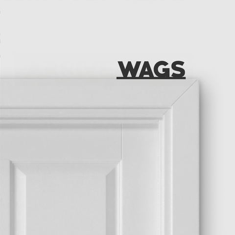 WAGS door topper and door tag