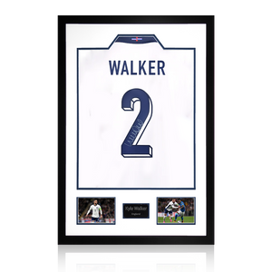 Kyle Walker Signed England Shirt Premium Frame