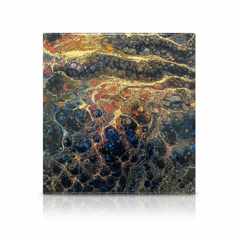 Galactic Kiss — Original Resin Wall Art