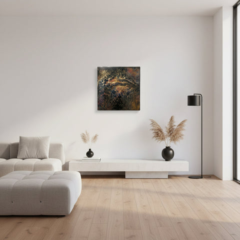 Galactic Kiss — Original Resin Wall Art