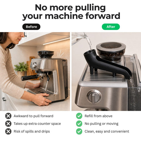 Coffee Machine Water Tank Filler Funnel for Rear Tank Espresso Machines