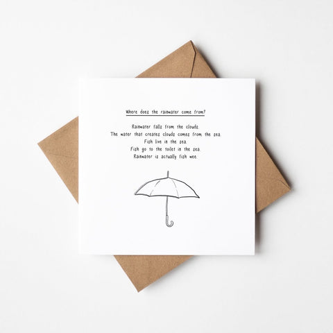 Where Does Rain Come From? – Funny Science | Greeting Card