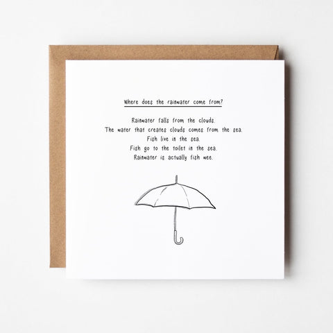 Where Does Rain Come From? – Funny Science | Greeting Card