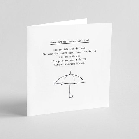 Where Does Rain Come From? – Funny Science | Greeting Card