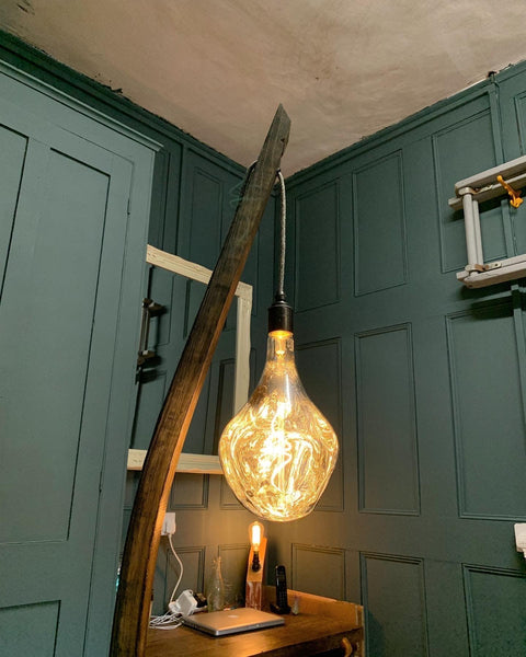 Whiskey Stave Stand Lamp