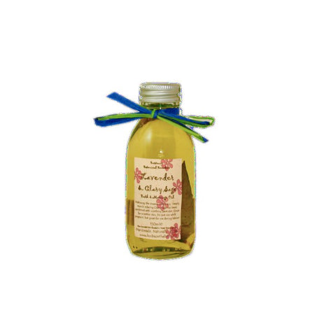 Wild Lavender & Clary Sage 150ml Bath & Massage Oil - Tranquility with a touch of clarity