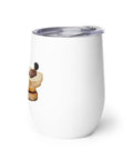 Left side of Toast in the Sun white wine tumbler