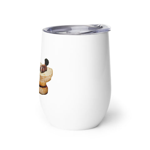 Left side of Toast in the Sun white wine tumbler