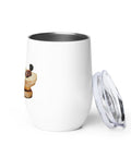 Left side of Toast in the Sun white wine tumbler