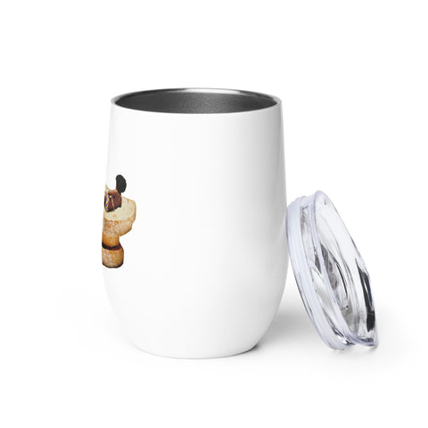 Left side of Toast in the Sun white wine tumbler