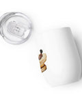 Left side of Toast in the Sun white wine tumbler