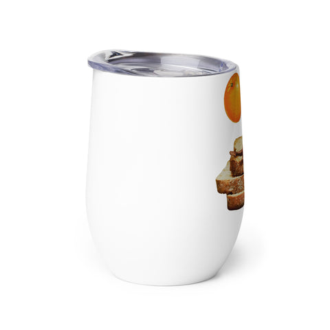 Right side of Toast in the Sun white wine tumbler