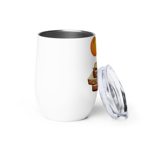 Right side of Toast in the Sun white wine tumbler