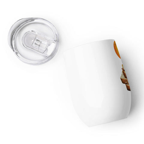 Right side of Toast in the Sun white wine tumbler