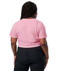 Bubblegum women's cotton crop top, plain back view.