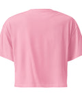 Bubblegum women's cotton crop top, plain back view.