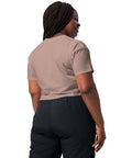 Hazy Pink women's cotton crop top, plain back view.