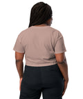 Hazy Pink women's cotton crop top, plain back view.
