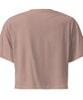 Hazy Pink women's cotton crop top, plain back view.